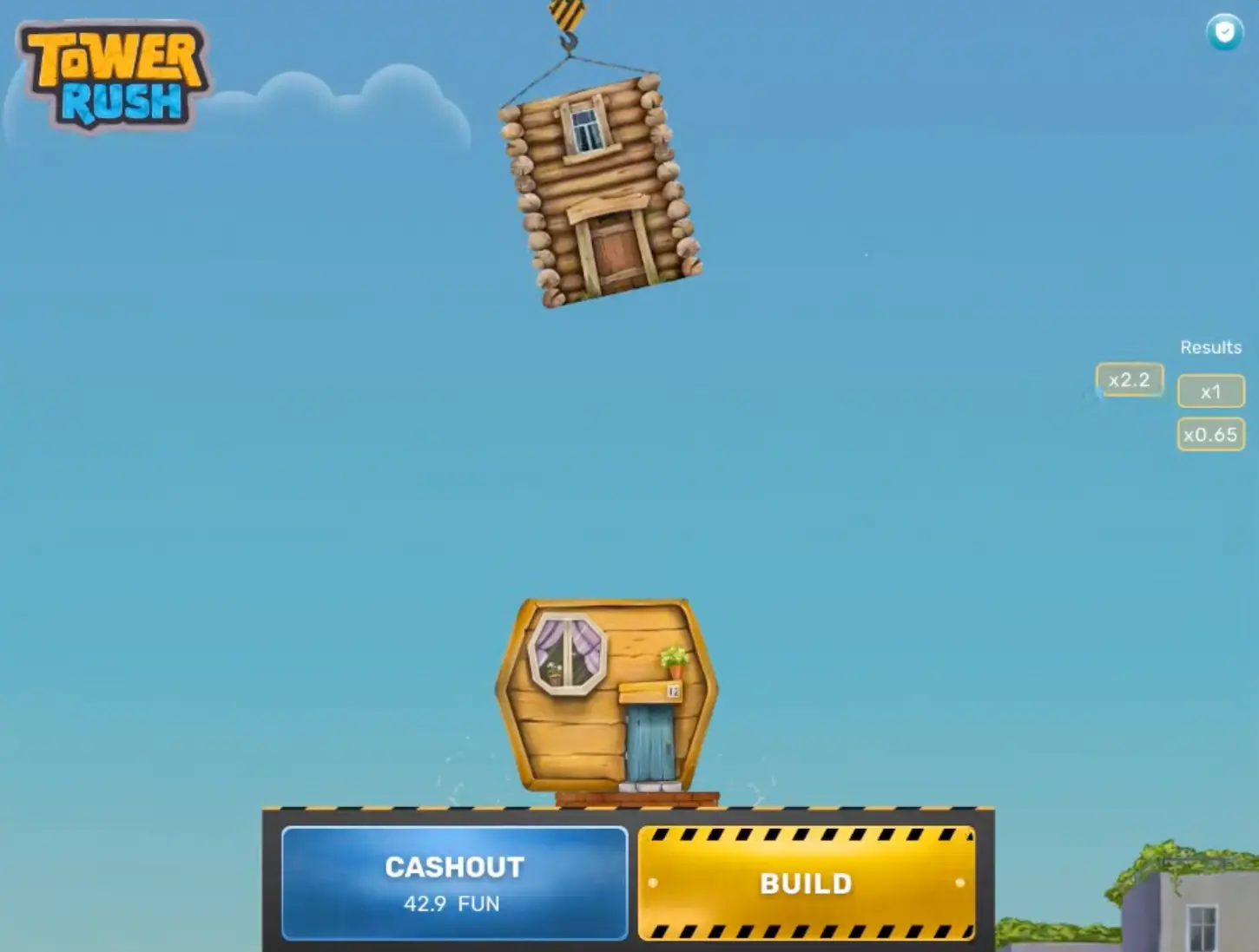 Tower Rush gioco – schermata di gameplay con costruzione della torre